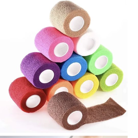 Custom Logo Printed Cohesive Bandage – 5 m Non-Woven Elastic Wrap