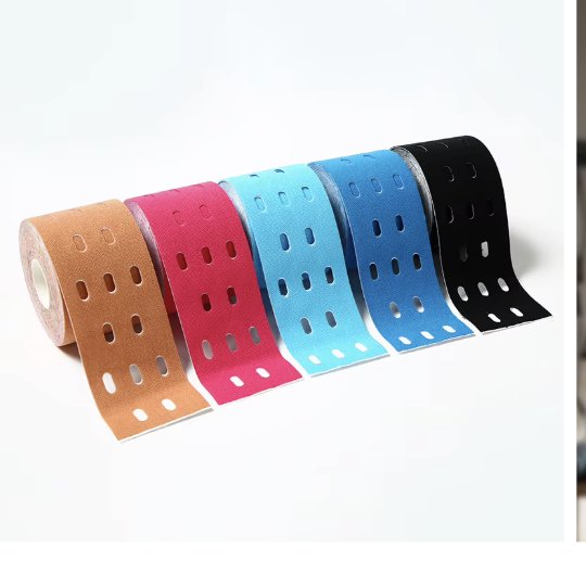 Perforated Cotton Kinesiology Tape 5 cm × 5 m – Stress & Pain Relief