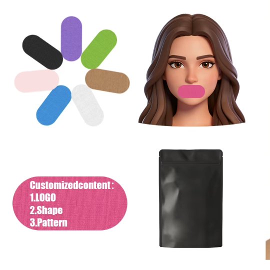 Custom Logo Mouth Tape – Oval Sleep Strips, Multi-Color