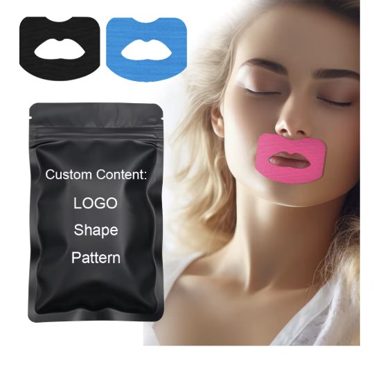 Elastic Fabric Mouth Patches – Nighttime Snore Relief, Custom Pouch